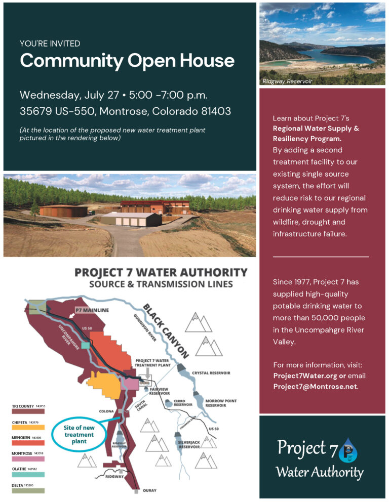 Project 7 Water Hosts Community Open House July 27th